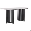 Стол обеденный Fellon black/ceramics Carrara bianco