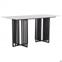 Стіл обідній Fellon black / ceramics Carrara bianco