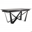 Стіл обідній розкладний Vincent black / сeramics Calacatta nero
