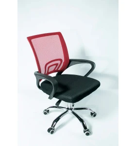 Крісло офісне ROKY, колір чорний/сітка червона