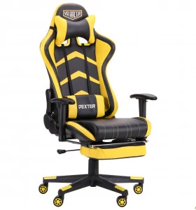 Кресло VR Racer Dexter Megatron черный/желтый