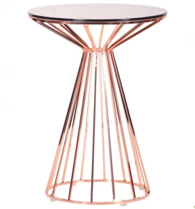 Стол Canary, rose gold, glass top