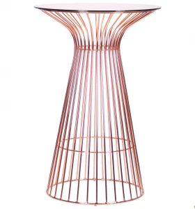 Стол барный Maleo, rose gold, glass top