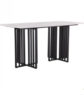 Стол обеденный Fellon black/ceramics Carrara bianco