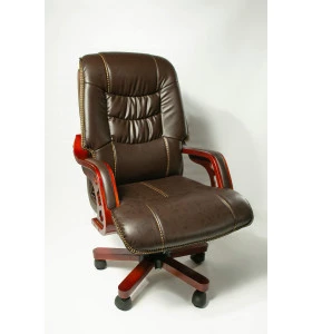 Кресло руководителя ARES LUX кожа, цвет коричневый