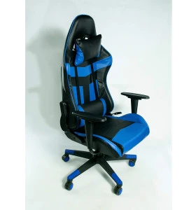 Кресло геймерское BRAMBY, цвет черный/синий (УЦІНКА)