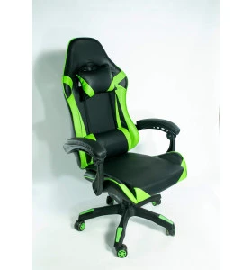 Кресло геймерское BRABUS, цвет черный/зеленый (УЦЕНКА)