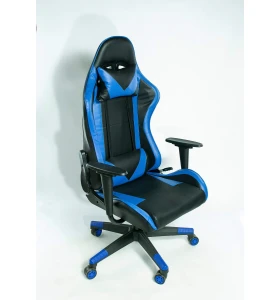 Крісло геймера GONTER, колір чорний/синій