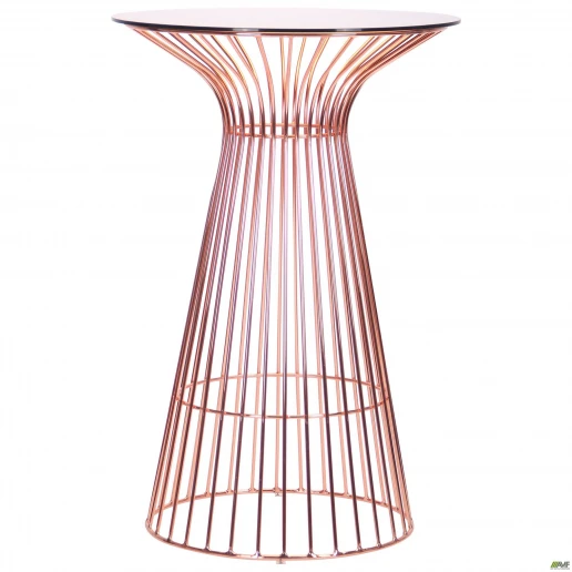 Стол барный Maleo, rose gold, glass top