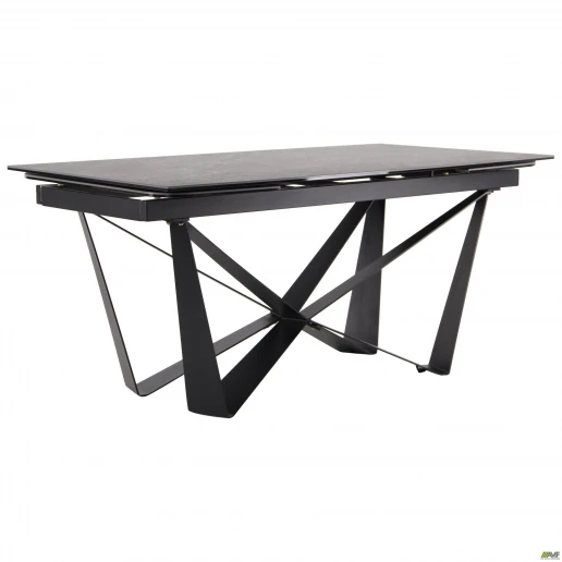 Стіл обідній розкладний Vincent black / сeramics Calacatta nero