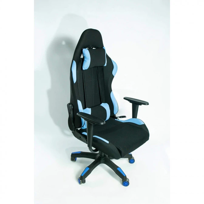Крісло геймера NORD в тканині, колір чорний/синій