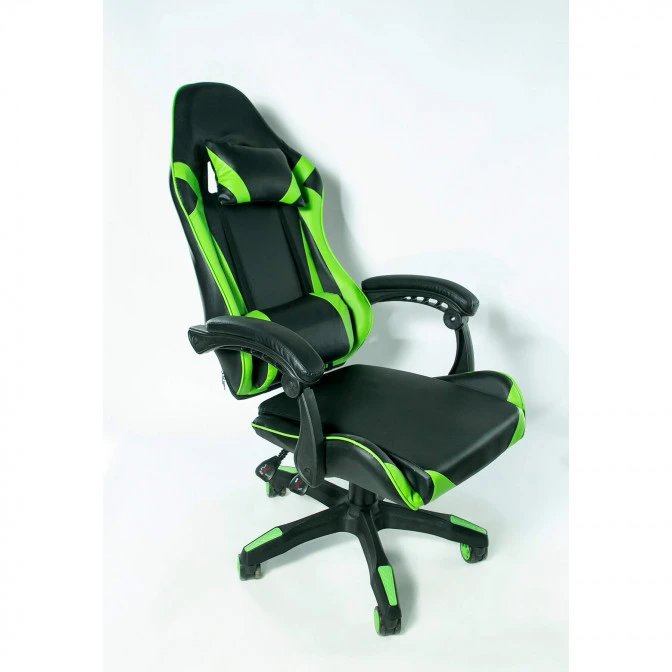 Кресло геймера BRABUS черный/зеленый