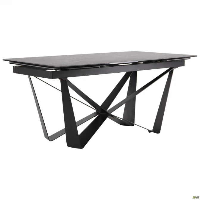 Стіл обідній розкладний Vincent black / сeramics Calacatta nero